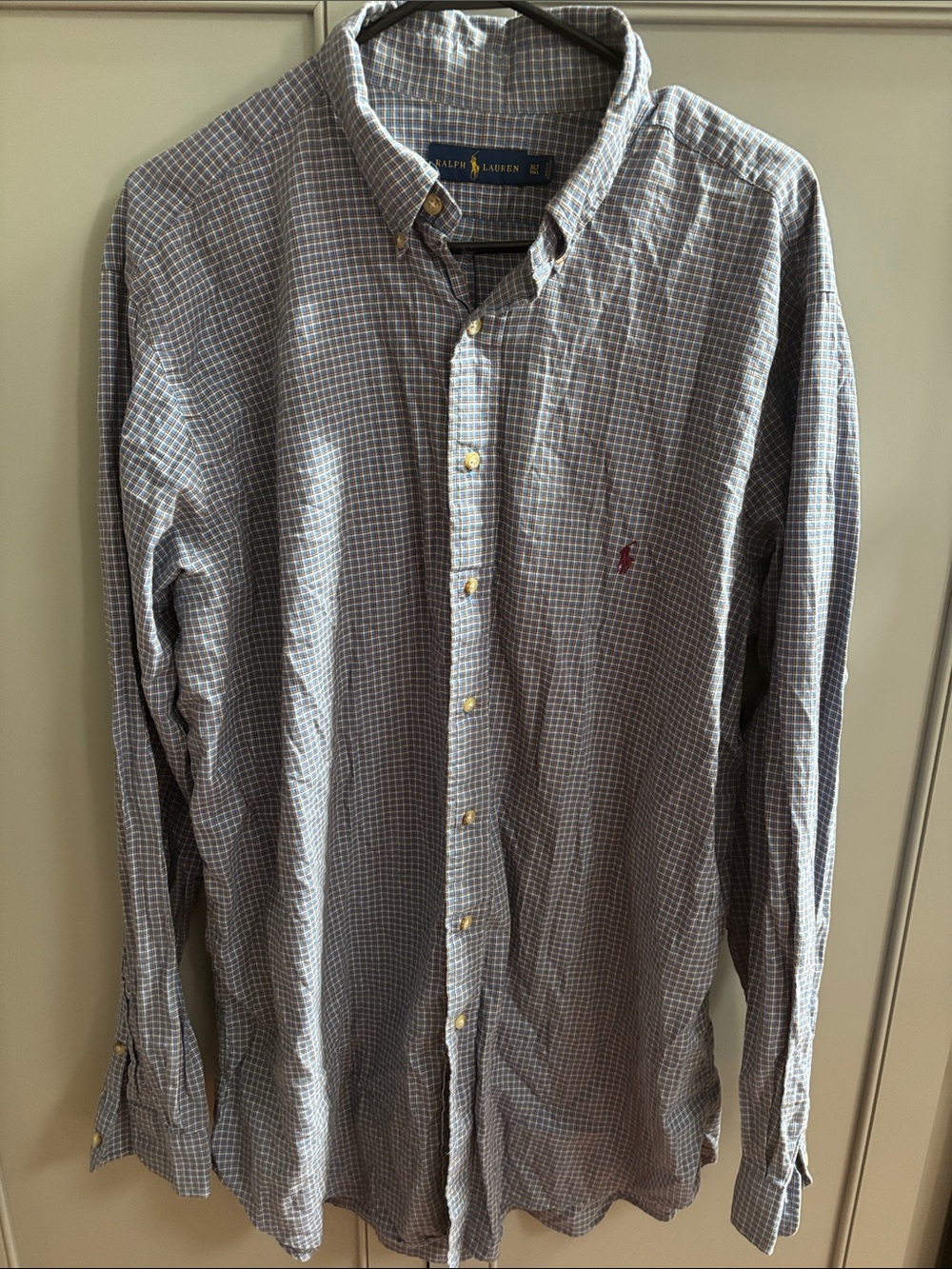 Ralph Lauren plaid button down shirt sz XLT